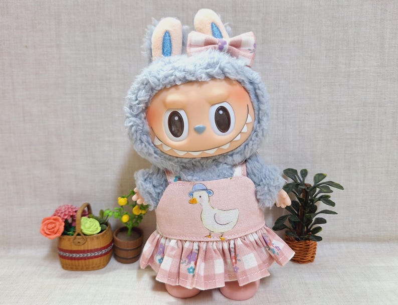 Labubu outfits Cozy Bunny Duckling Dress (No Doll Included)