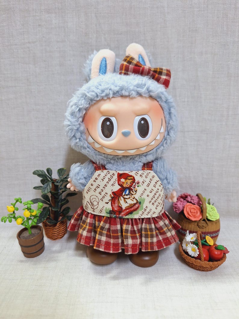 Labubu outfits Cottage Bunny Picnic Dress (No Doll Included)