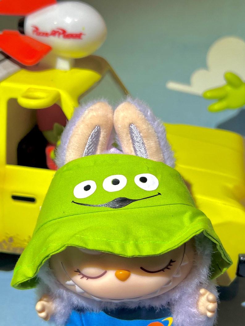 Labubu outfits Alien Explorer Hoodie Set in Cartoon Blue (No Doll Included)