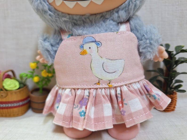 Labubu outfits Cozy Bunny Duckling Dress (No Doll Included)
