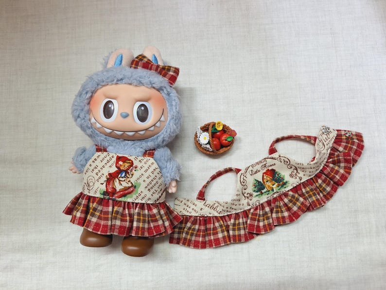 Labubu outfits Cottage Bunny Picnic Dress (No Doll Included)