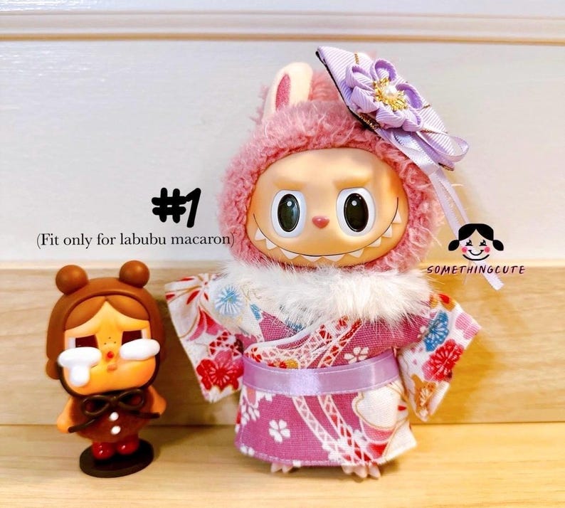 Labubu outfits Sakura Bunny Kimono (No Doll Included)
