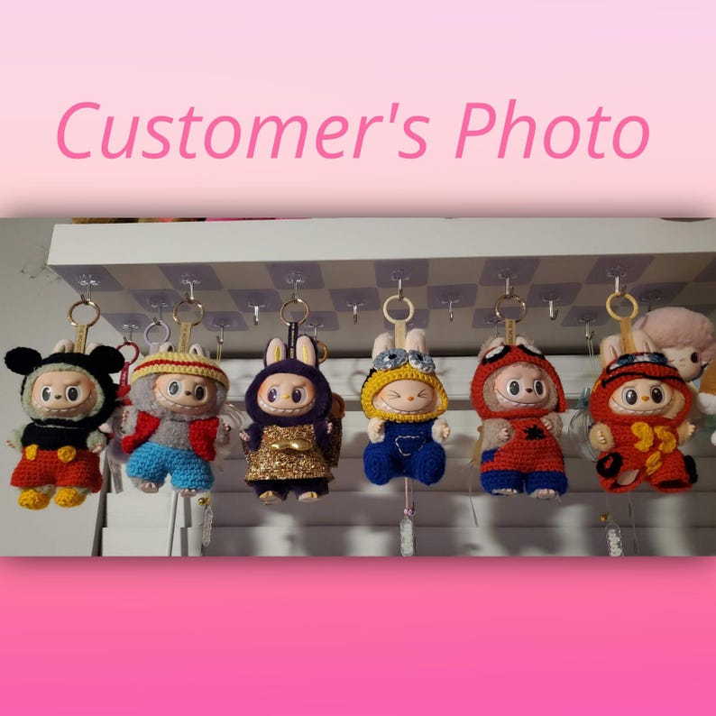 Labubu outfits Whimsical Crochet Cosplay Set (No Doll Included)