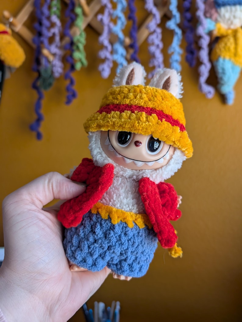 Labubu outfits Handmade Yarn Boy Set (No Doll Included)