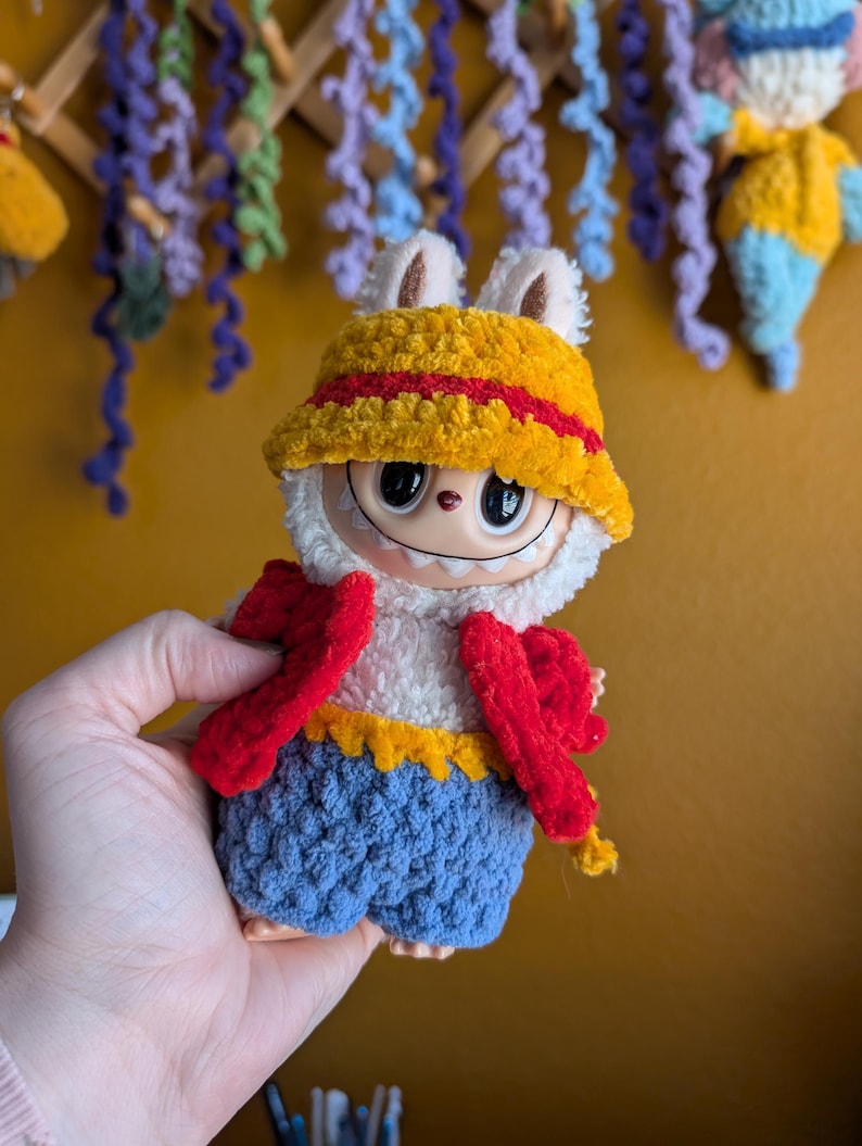 Labubu outfits Handmade Yarn Boy Set (No Doll Included)