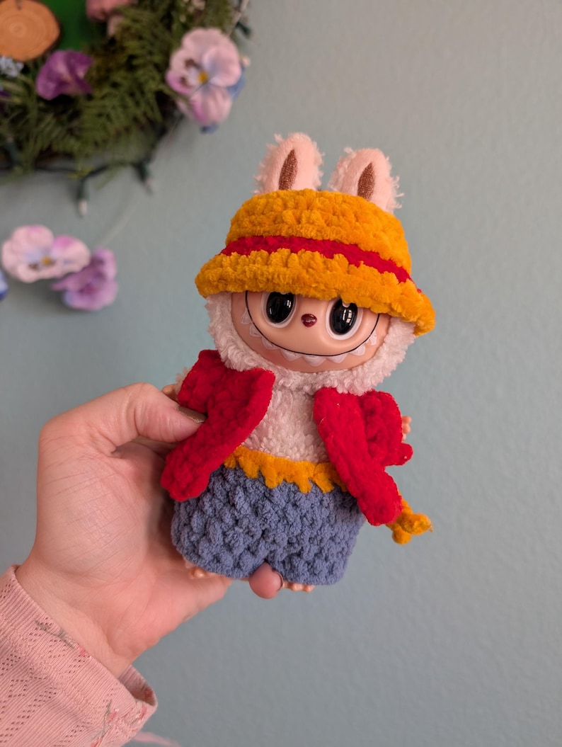 Labubu outfits Handmade Yarn Boy Set (No Doll Included)