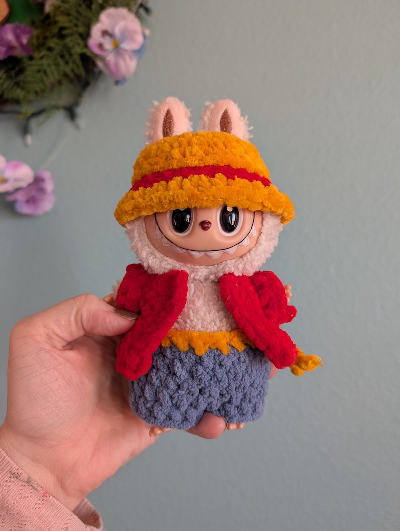 Labubu outfits Handmade Yarn Boy Set (No Doll Included)