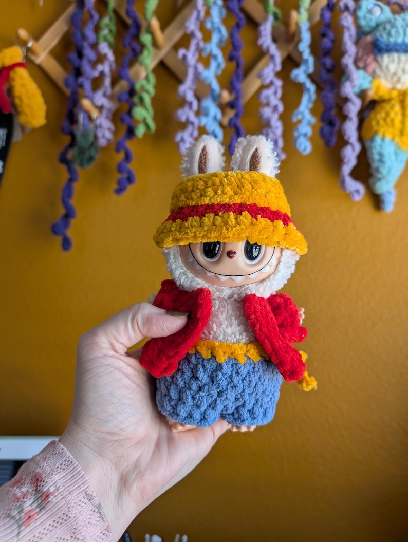 Labubu outfits Handmade Yarn Boy Set (No Doll Included)