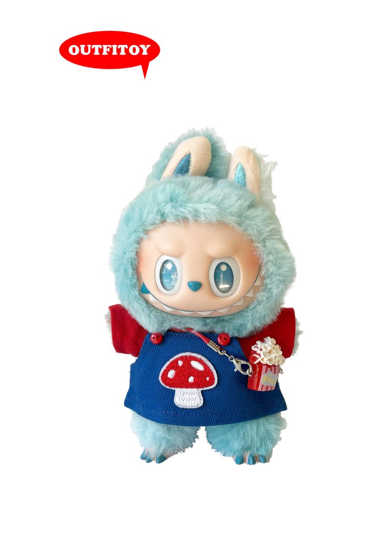 Labubu outfits Fuzzy Mushroom Forager (No Doll Included)