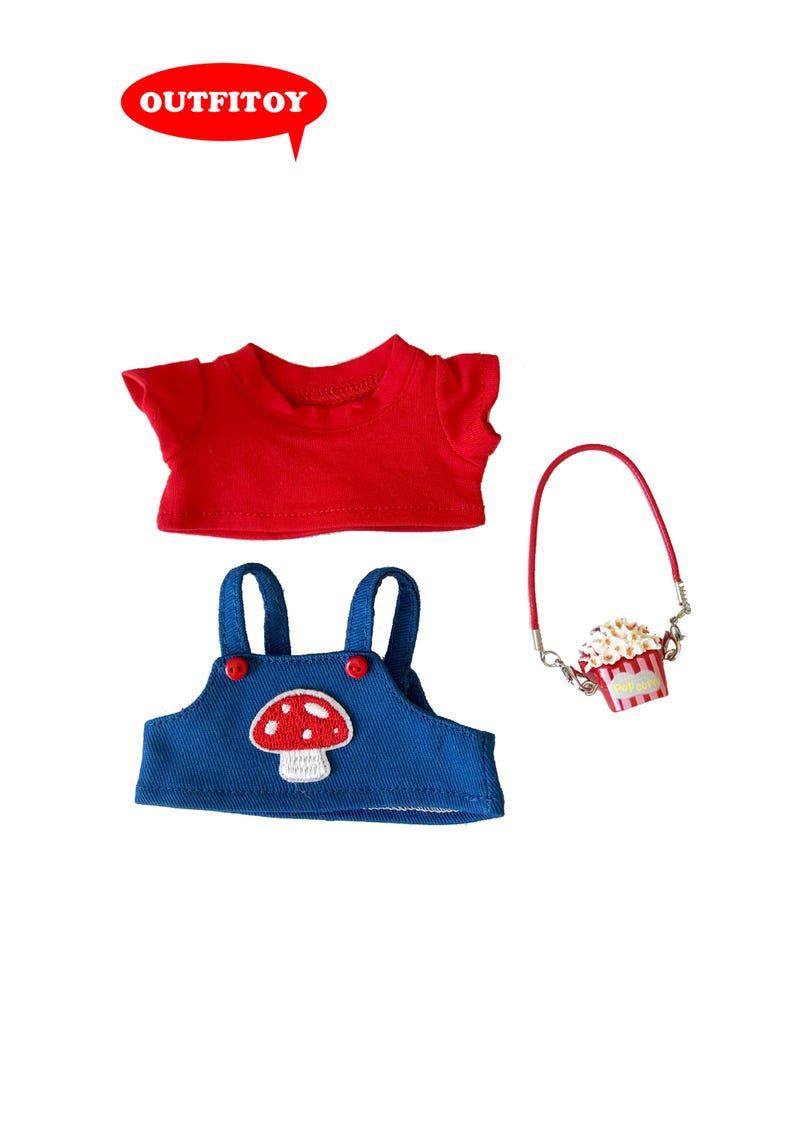 Labubu outfits Fuzzy Mushroom Forager (No Doll Included)