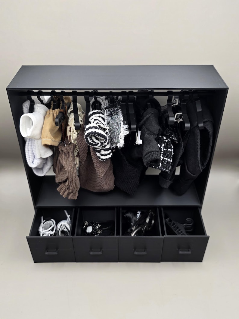 Labubu Outfits Wardrobe Closet with Hangers (No Doll Included)