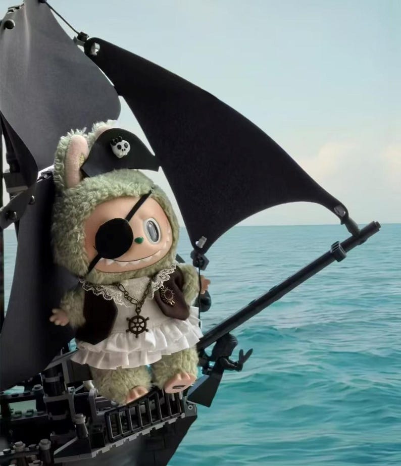 Labubu outfits Fantasy Pirate Girl Set (No Doll Included)