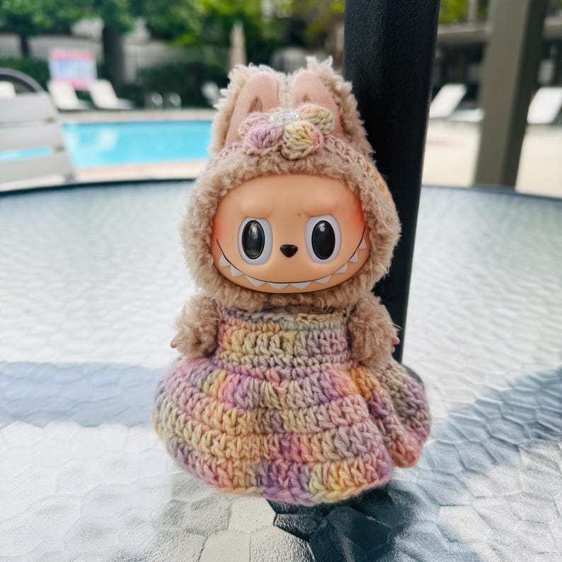 Labubu outfits Dreamy Pastel Bunny Dress (No Doll Included)