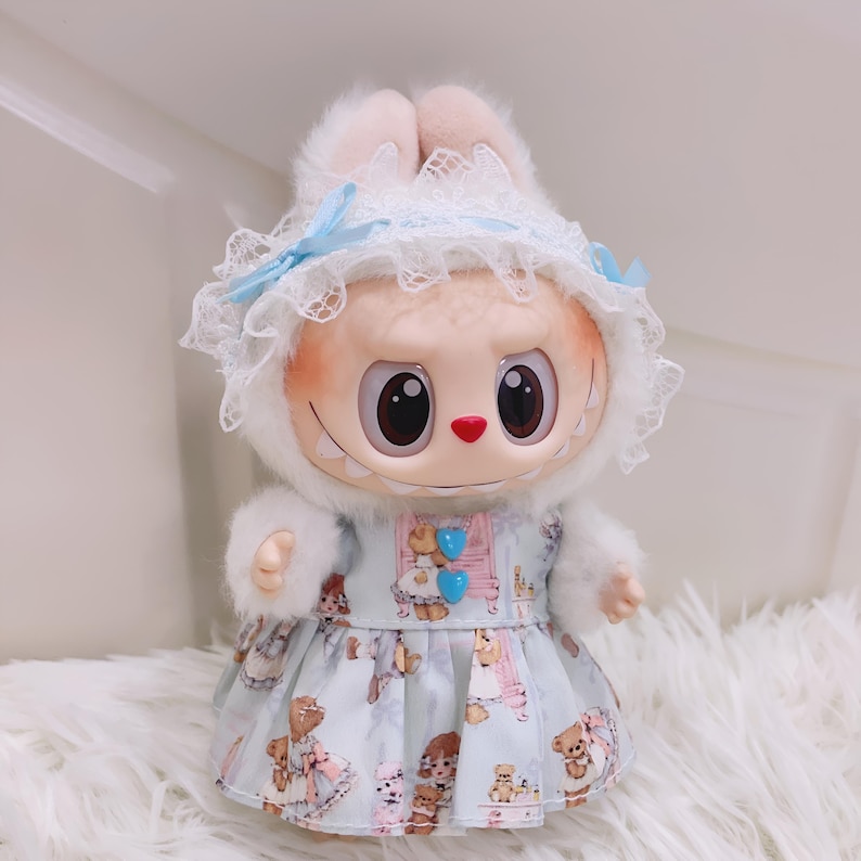 Labubu outfits Sweet Lolita Dress Set – Pink / Blue Lace Edition (No Doll Included)