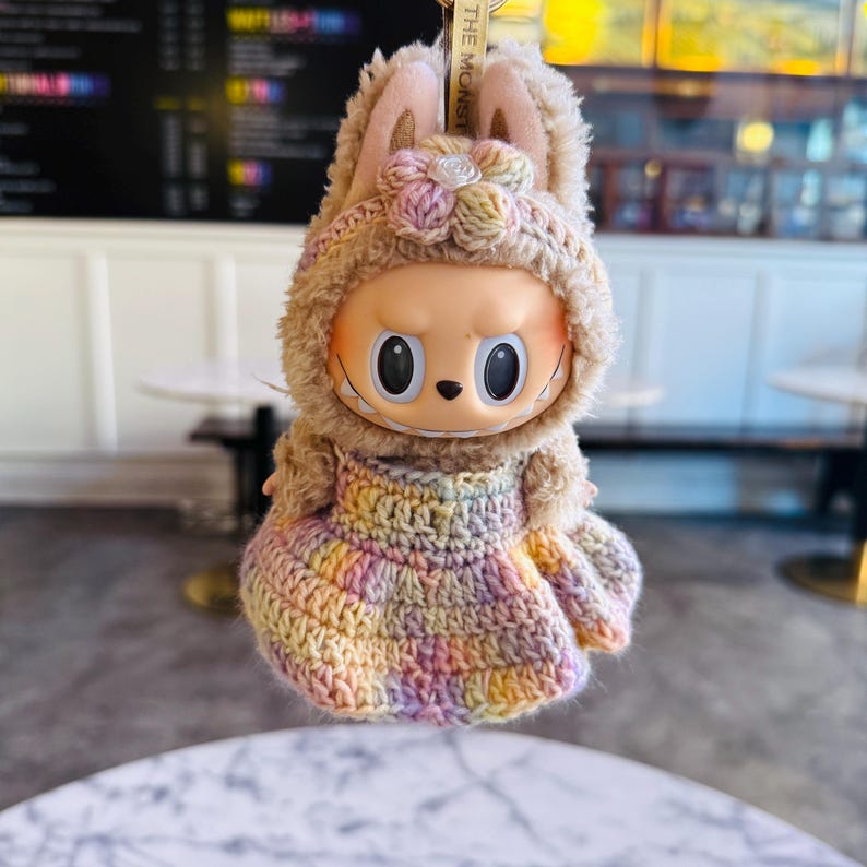 Labubu outfits Dreamy Pastel Bunny Dress (No Doll Included)