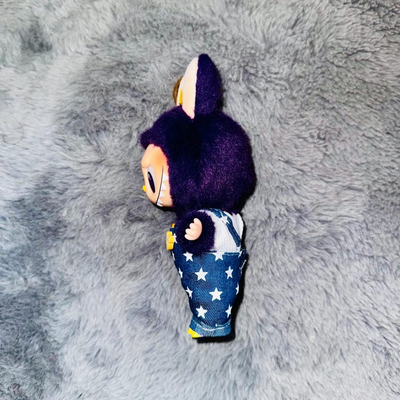 Labubu outfits Starry Night Bunny Overalls (No Doll Included)