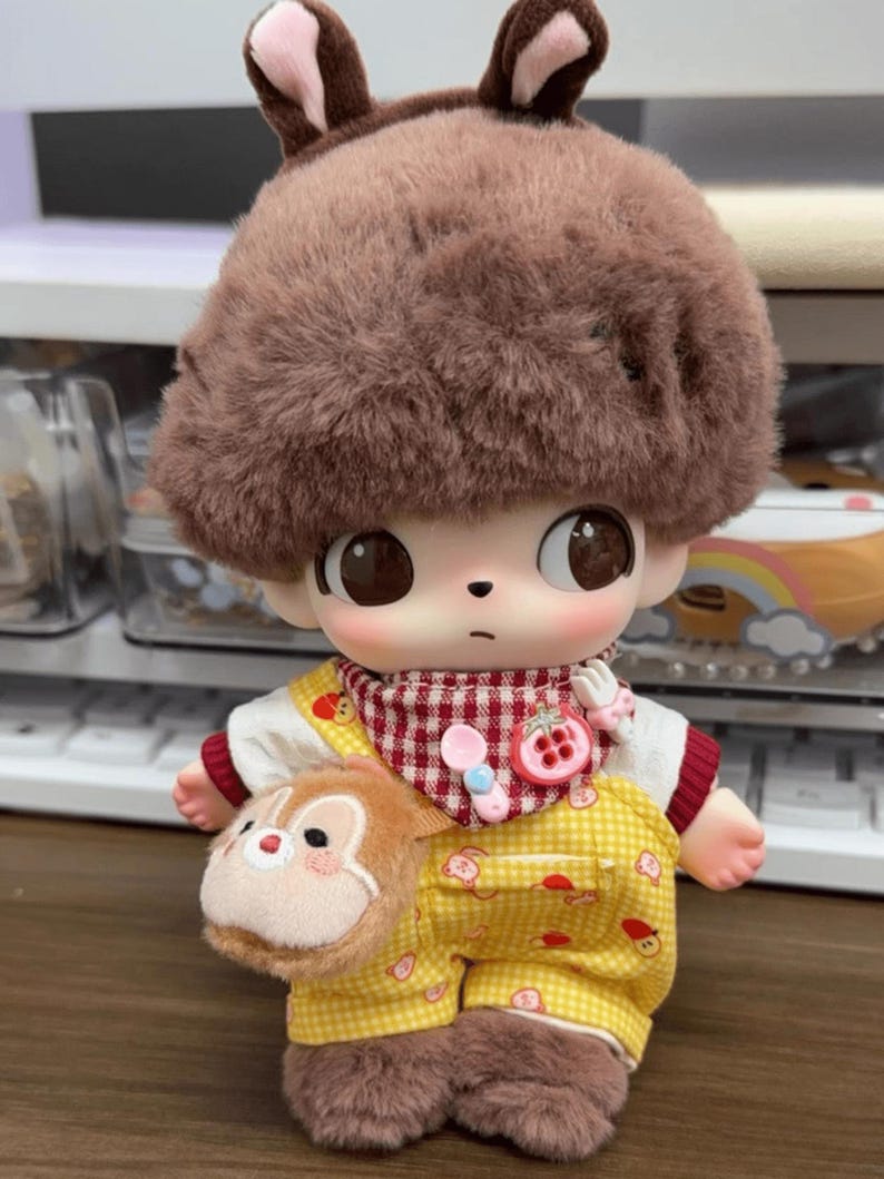 Labubu outfits Sunny Chick Play Overalls (No Doll Included)
