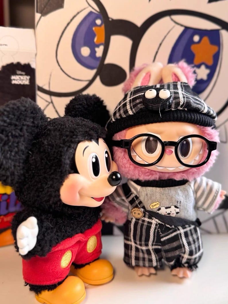 Labubu outfits Plaid Detective Bunny Set (No Doll Included)