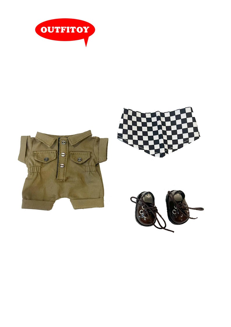 Labubu outfits Explorer Adventure Set with Scarf & Boots (No Doll Included)