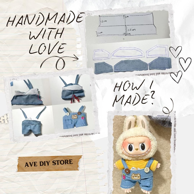 Labubu outfits Japanese School Uniform Set – Navy Sailor Style (No Doll Included)