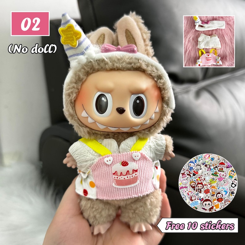 Labubu outfits Everyday Playwear Series – 8 Styles + Optional Shoes (No Doll Included)