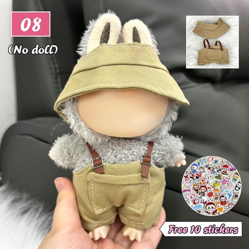 Labubu outfits Everyday Playwear Series – 8 Styles + Optional Shoes (No Doll Included)