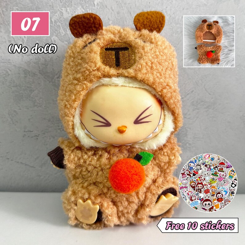 Labubu outfits Everyday Playwear Series – 8 Styles + Optional Shoes (No Doll Included)