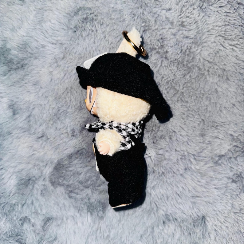 Labubu outfits Urban Streetwear Set with Bucket Hat & Shades (No Doll Included)