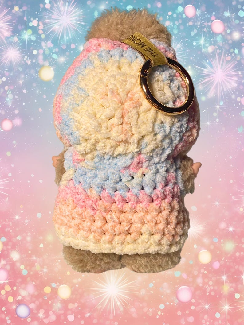 Labubu outfits Pastel Bunny Cocoon Hoodie (No Doll Included)