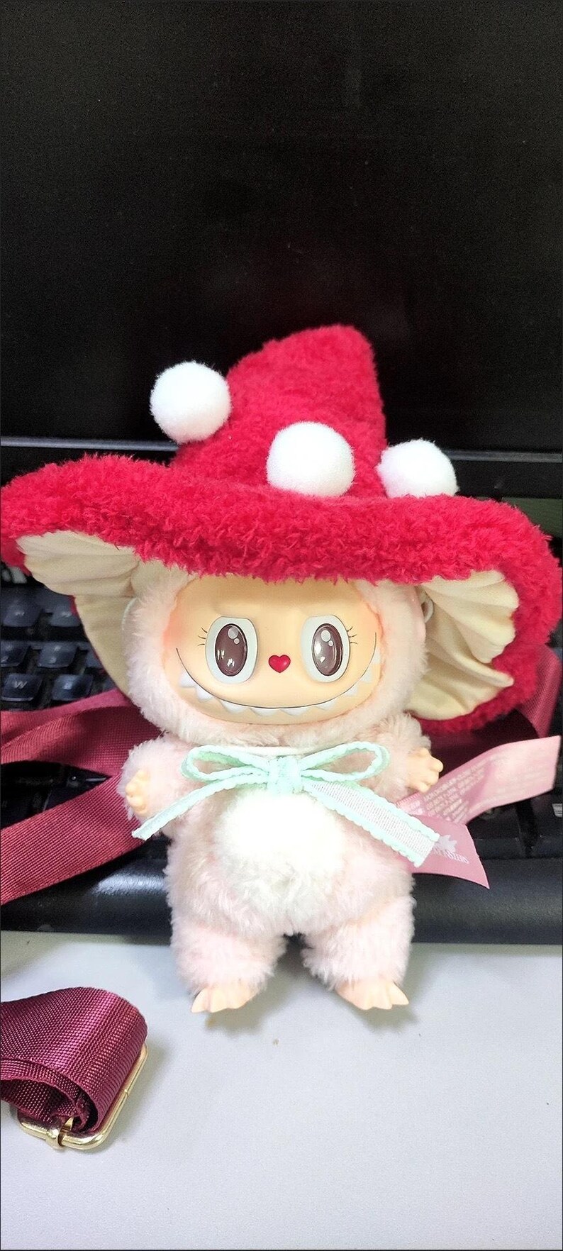 Labubu outfits Enchanted Toadstool Mushroom Set with Cape & Hat (No Doll Included)