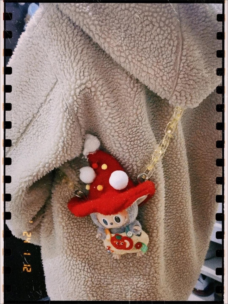 Labubu outfits Enchanted Toadstool Mushroom Set with Cape & Hat (No Doll Included)