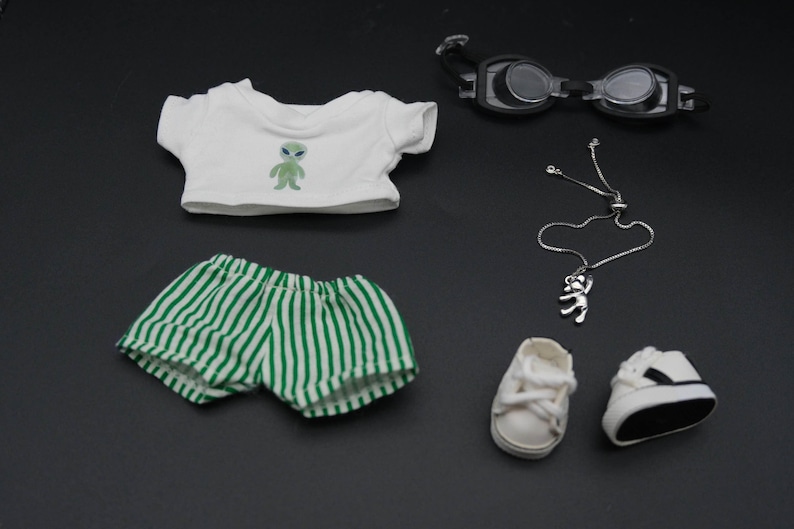 Labubu Outfits Green Varsity Sports Set (No Doll Included)