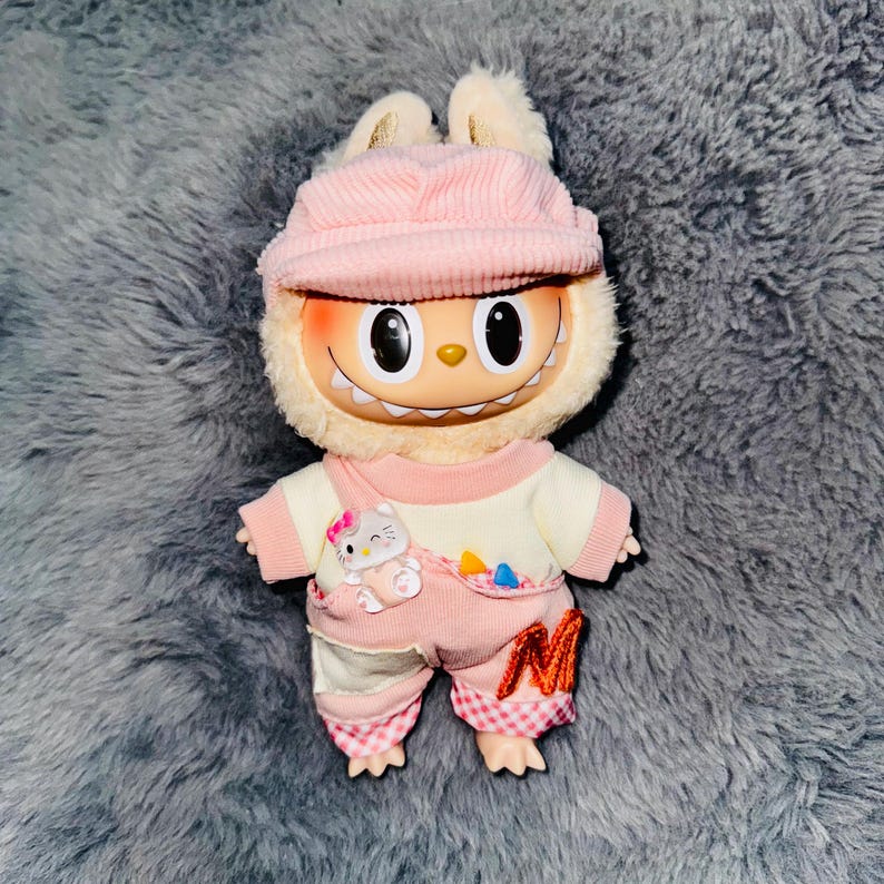 Labubu outfits Sporty Team Uniform Set – Blue / Pink Edition (No Doll Included)