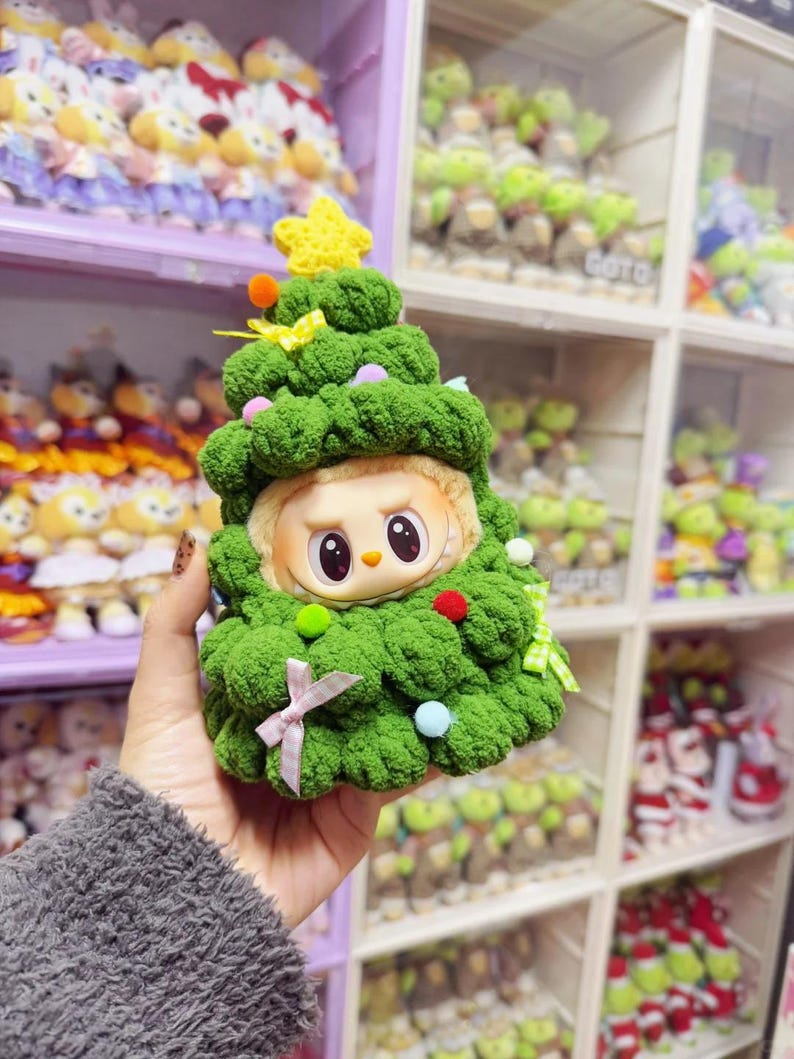 Labubu outfits Festive Christmas Tree Costume (No Doll Included)