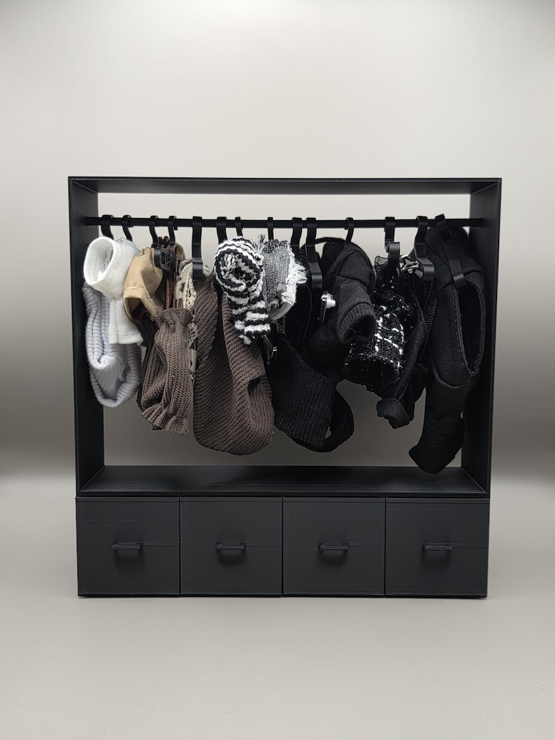Labubu Outfits Wardrobe Closet with Hangers (No Doll Included)