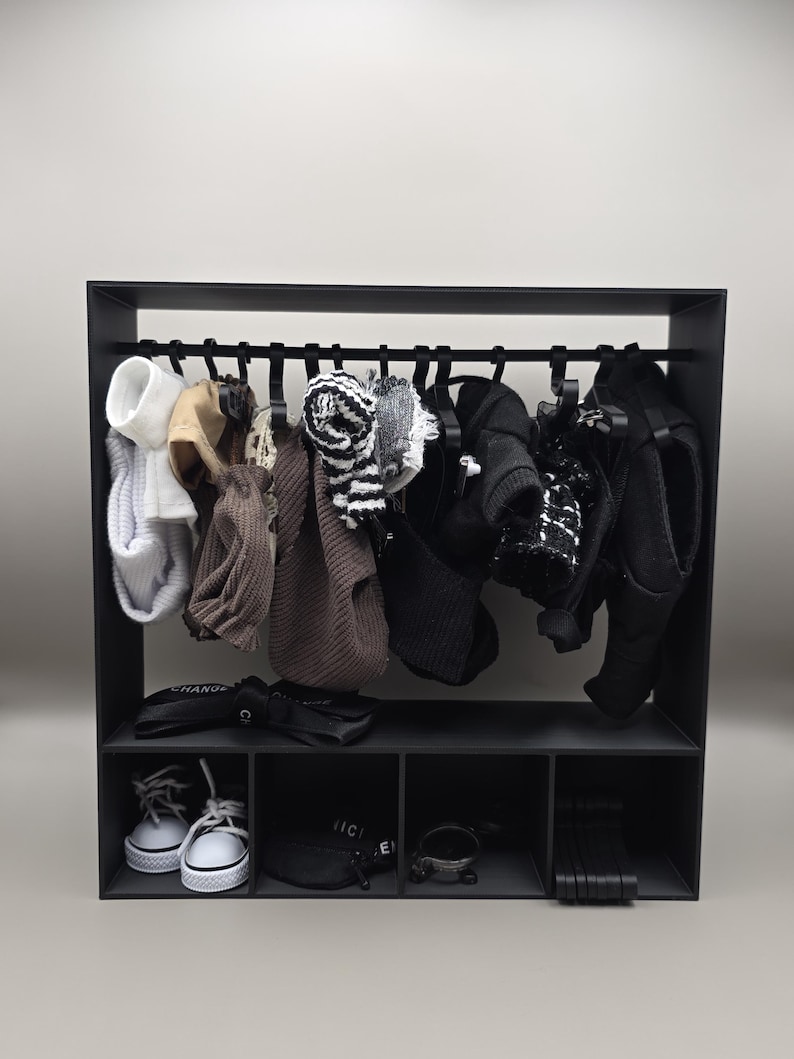 Labubu Outfits Wardrobe Closet with Hangers (No Doll Included)