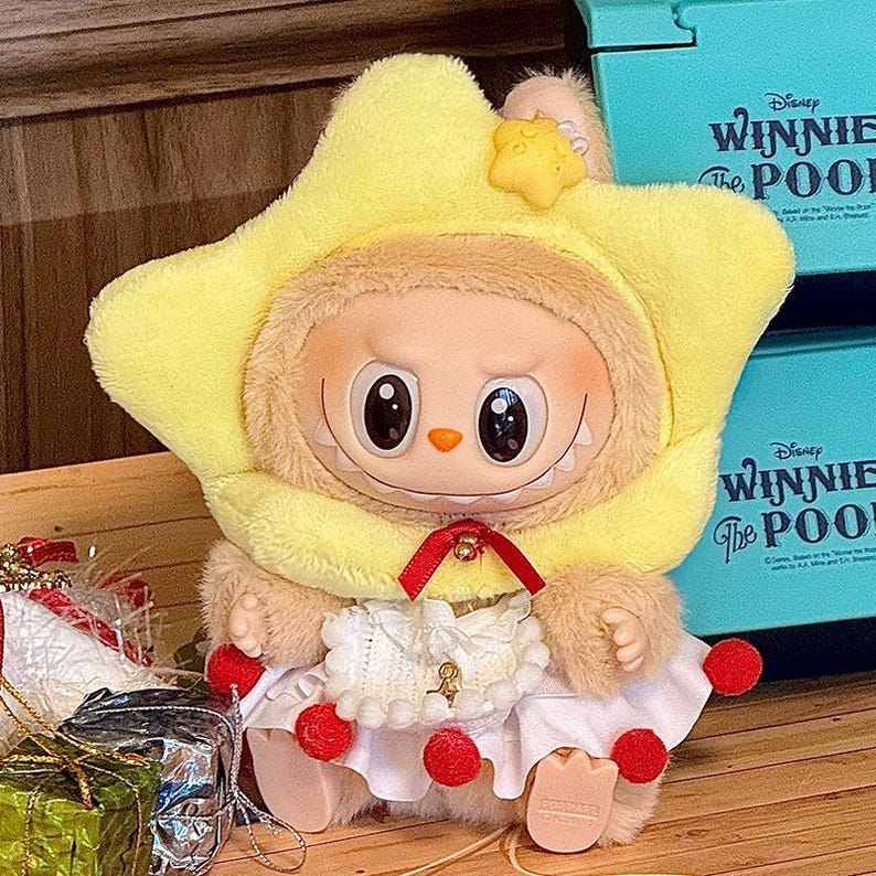 Labubu outfits Froggy Raincoat Adventure (No Doll Included)