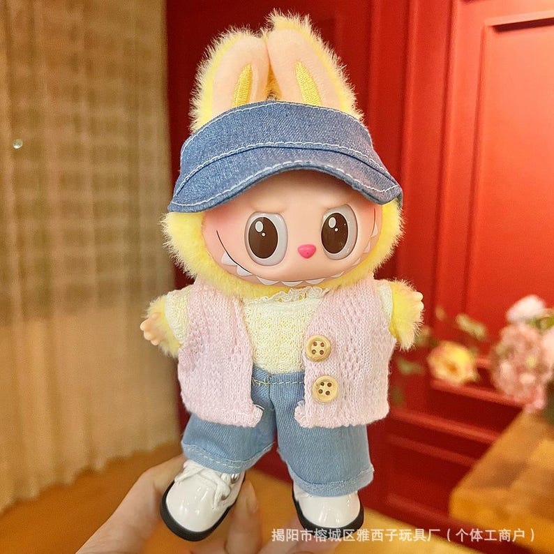 Labubu outfits Sunny Bunny Wardrobe Collection (No Doll Included)