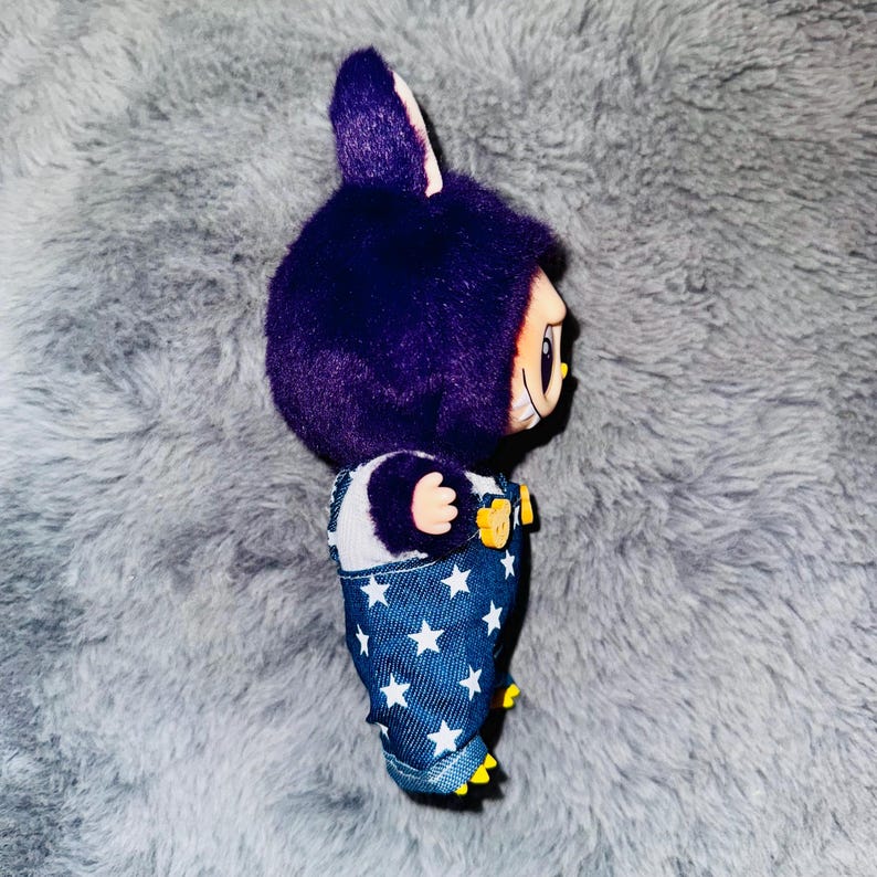 Labubu outfits Starry Night Bunny Overalls (No Doll Included)