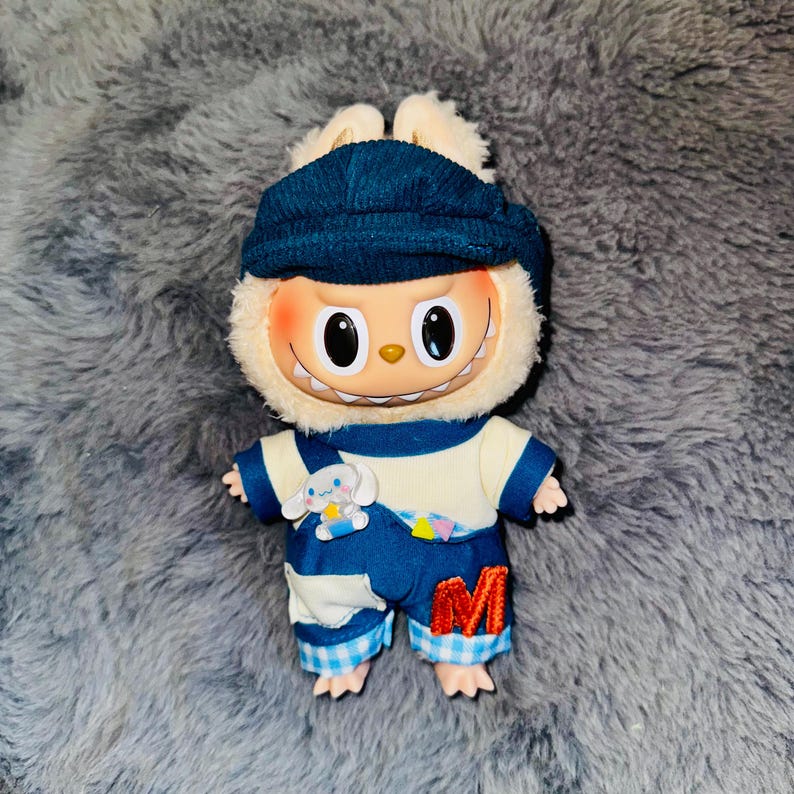 Labubu outfits Sporty Team Uniform Set – Blue / Pink Edition (No Doll Included)