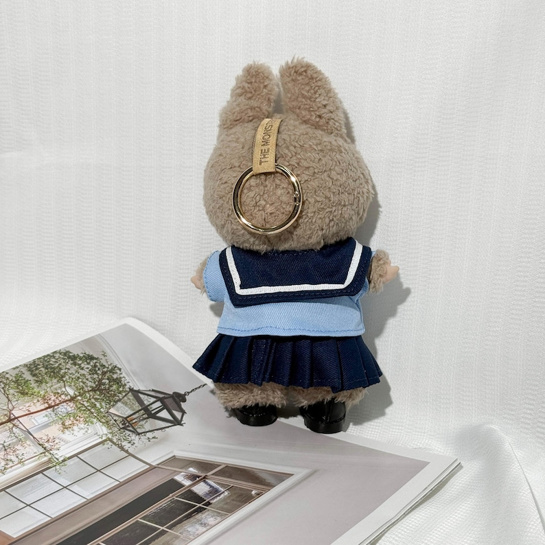 Labubu outfits Japanese School Uniform Set – Navy Sailor Style (No Doll Included)