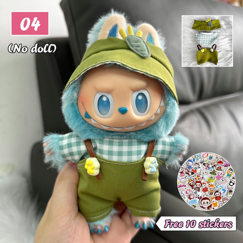 Labubu outfits Everyday Playwear Series – 8 Styles + Optional Shoes (No Doll Included)