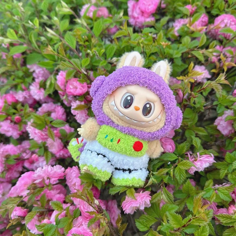 Labubu outfits Crochet Alien Visitor Set (No Doll Included)