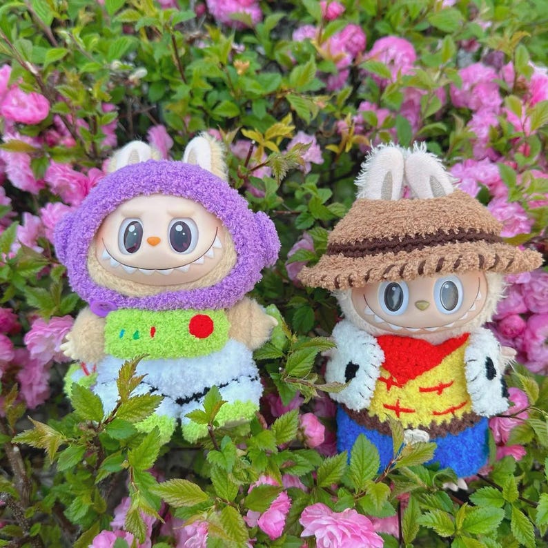 Labubu outfits Crochet Alien Visitor Set (No Doll Included)
