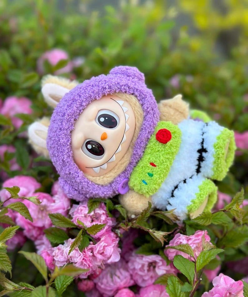 Labubu outfits Crochet Alien Visitor Set (No Doll Included)