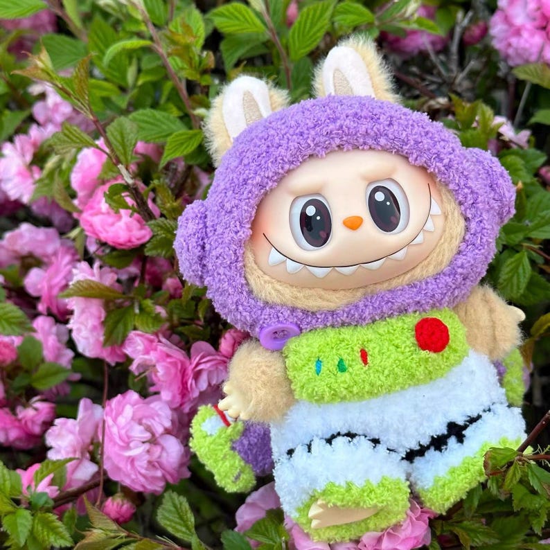 Labubu outfits Crochet Alien Visitor Set (No Doll Included)