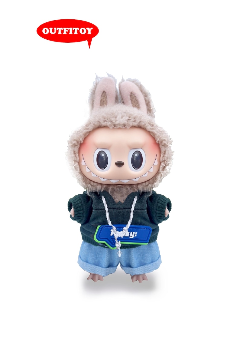 Labubu outfits Urban Chill Hoodie Set (No Doll Included)