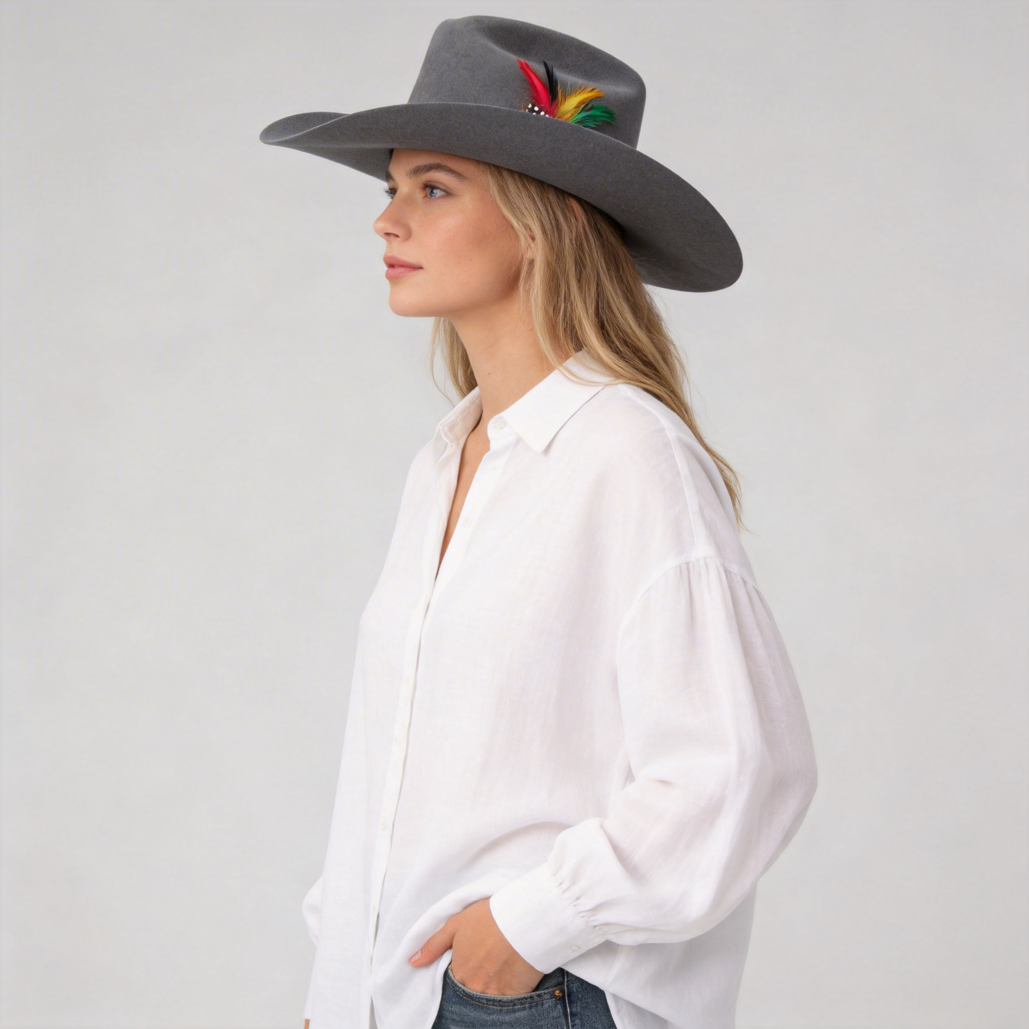 Women Western Felt Cowboy Hat
