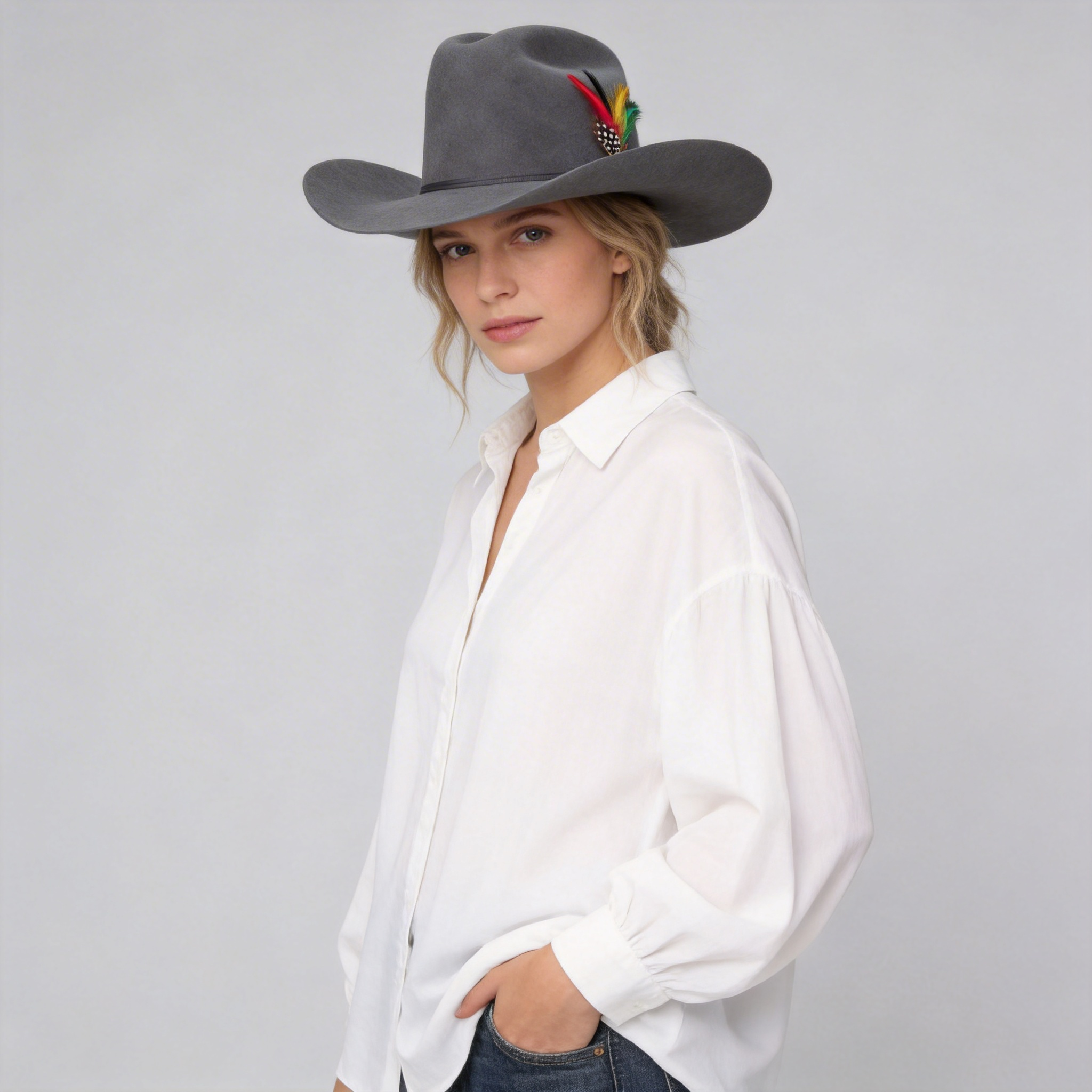 Women Western Felt Cowboy Hat