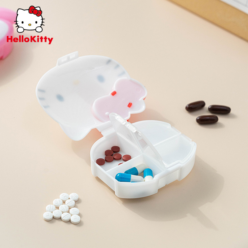Sanrio Cute Pill Organizer-Pill Boxes for Travel Pill case Vitamins Fish Oil Supplements, Medication Organizer Dispenser for Fish Oils, Vitamin Holder Supplement